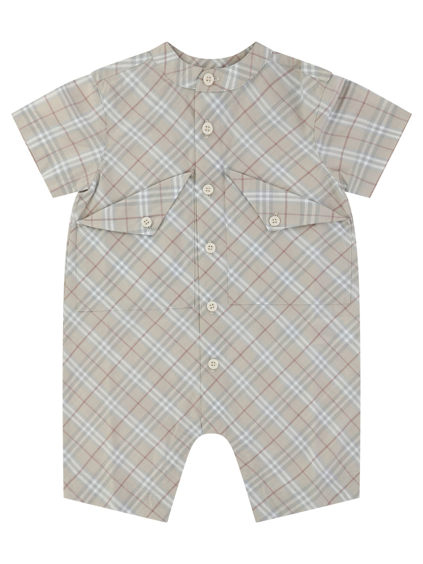 체크 코튼 playsuit